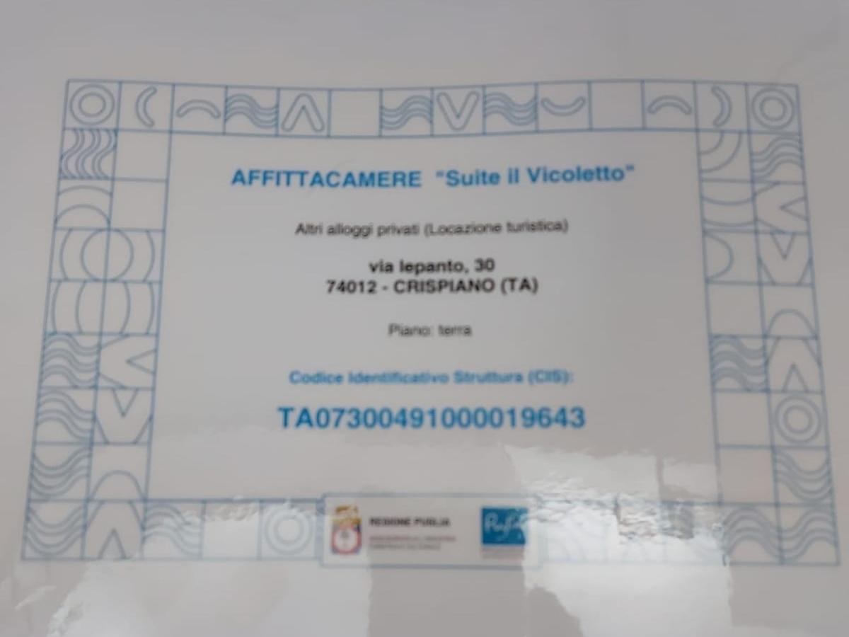 Suite Il Vicoletto Crispiano Exterior foto